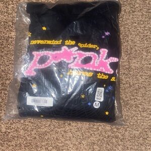 Sp5der pink  hoodie medium